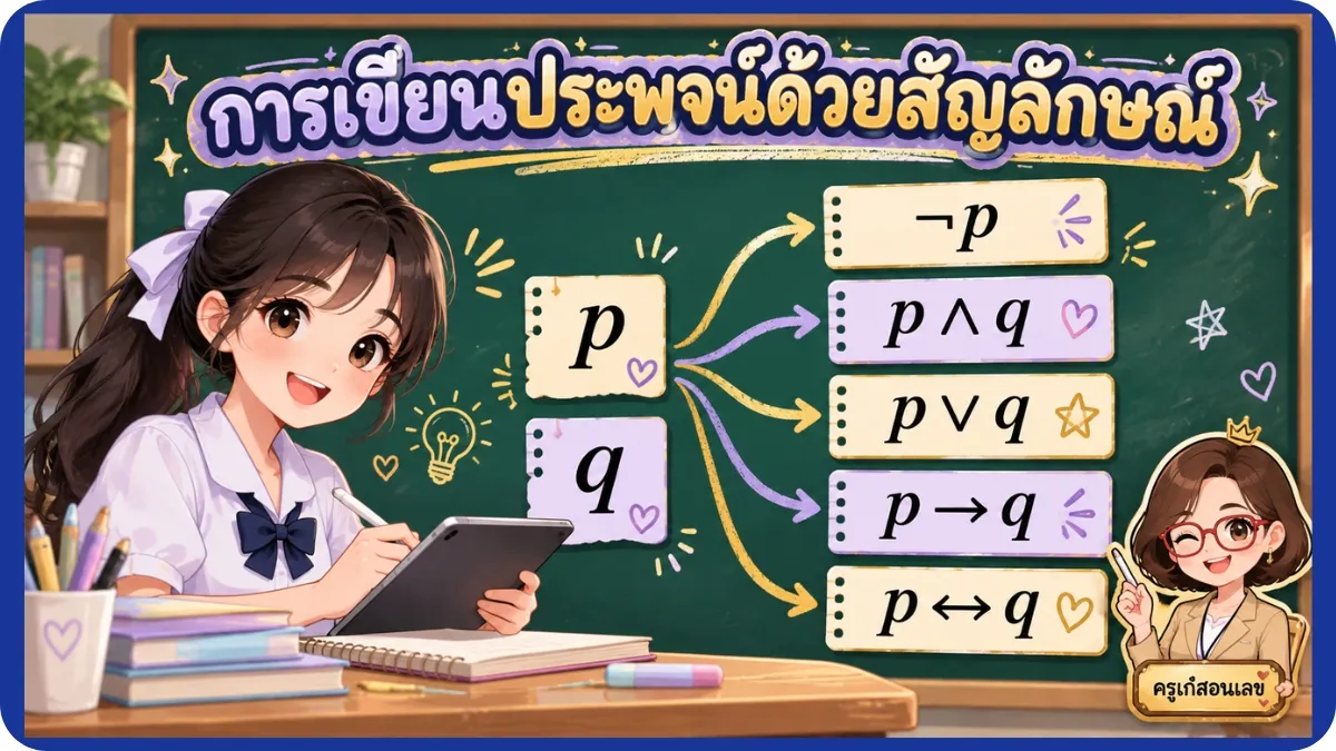 การเขียนประพจน์ด้วยสัญลักษณ์ การเขียนประพจน์ด้วยสัญลักษณ์